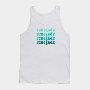 Renegade Tiktok Blue Gradient Design Tank Top